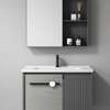 Meuble salle de bain miroir robinet noir thumb 5
