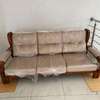 Salon 5 places bois massif + table en rotin thumb 2