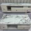 Ensemble meuble TV et table basse effet marbre thumb 0