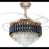 Ventilateur de plafond lustre en cristal rétractable. thumb 6