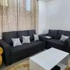 Salon complet duo canapés gris foncé avec table basse thumb 0