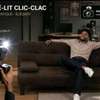 Canapé-lit clic-clac 3 places noir convertible thumb 4