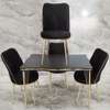 TABLE A MANGER 4PLACES 160X70X75 NOIR DORE 3002020 thumb 1