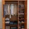 Armoire 2 portes miroir bois noyer 3 tiroirs compacte thumb 5