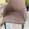 Chaise tissu rouge moderne bois solide confortable thumb 1