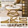 Table Basse Ronde Dorée  – Élégante et Moderne thumb 1