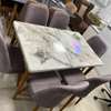 TABLE À MANGER 6PLACES EXTENSIBLE BOIS BLANC MAUVE B50 thumb 2