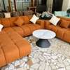Fauteuils design orange tissu doux lot de 2 thumb 2