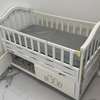 Berceau Bébé blanc avec rangement, moustiquaire et matelas thumb 3