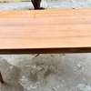 Table ronde bois massif vintage base sculptée thumb 10