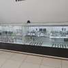 Vitrine exposition lumineuse noir blanc 2m métal verre thumb 3