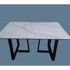 TABLE A MANGER 4 PLACES EN MARBRE CARRE  CLR NOIR/BLANC thumb 1