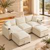SALON CANAPE CONVERTIBLE MODULABLE AVEC COFFRE thumb 2