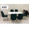 TABLE A MANGER 6PLACES 80X140 METAL BLANC VERT A50 thumb 1