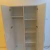 Armoire deux battants blanche en bois tres solide thumb 1