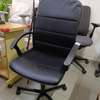Fauteuil bureau ergonomique noir simili cuir réglable thumb 0