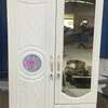 Armoire bois 2 portes miroir et tiroir thumb 1