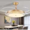 Ventilateur de plafond lustre en cristal rétractable. thumb 2
