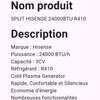 SPLIT HISENSE 24000BTU R410 Capacité 3CV thumb 1