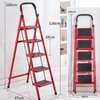 Escabeau pliable 4 marches rouge 160 cm stable thumb 0