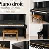 Piano droit noir brillant avec banc thumb 1