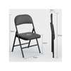 Chaise pliante noire rembourrée métal solide thumb 0