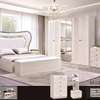 Ensemble chambre 5 pièces blanc laqué moderne 8816 thumb 4