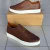 Chaussures en cuir avec semelle épaisse sans lacets thumb 1