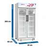 REFRIGERATEUR 590LITRES ASTECH 2PORTES VITRINE FV590V thumb 2