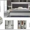CHAMBRE A COUCHER 6BATTANTS 4PIECES BLANC GRIS LINES thumb 0