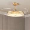 Ventilateur de plafond lustre en cristal rétractable. thumb 1
