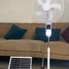 Ventilateur sur pied solaire blanc hauteur ajustable thumb 0