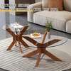 Table basse duo en verre modernes support en bois thumb 3