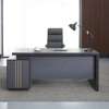 Bureau moderne gris anthracite grand format avec rangement thumb 7