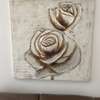 Tableau floral vintage cadre bois doré 60x30 cm thumb 1