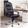 Fauteuil bureau cuir noir ergonomique réglable thumb 1