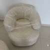 Paire de fauteuils design blanc cassé confort "NEUF" thumb 1