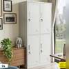 Armoire métallique 180 cm gris clair 5 étagères verrou thumb 8