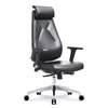 Chaise bureau ergonomique cuir noir dossier haut thumb 0