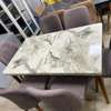 TABLE À MANGER 6PLACES EXTENSIBLE BOIS BLANC MAUVE B50 thumb 1