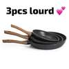 Lot de 3 poêles antiadhésives effet granit thumb 2
