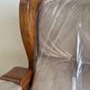 Salon 5 places bois massif + table en rotin thumb 4
