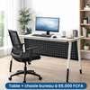 Table bureau moderne avec chaise 120x60x75 cm thumb 0