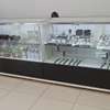 Vitrine exposition lumineuse noir blanc 2m métal verre thumb 1