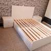 Lit simple blanc design moderne 90x190 cm thumb 2