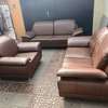 Ensemble canapés cuir marron cognac 3-2-1 places thumb 3