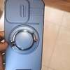Coque téléphone bleu avec support rotatif et protection thumb 2