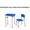 Table individuelle avec chaise semi-métallique thumb 1