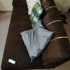 Canapé moderne marron compact avec 3 coussins déco thumb 2