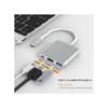Adaptateur USB-C 3 en 1 4K gris argenté compact thumb 2